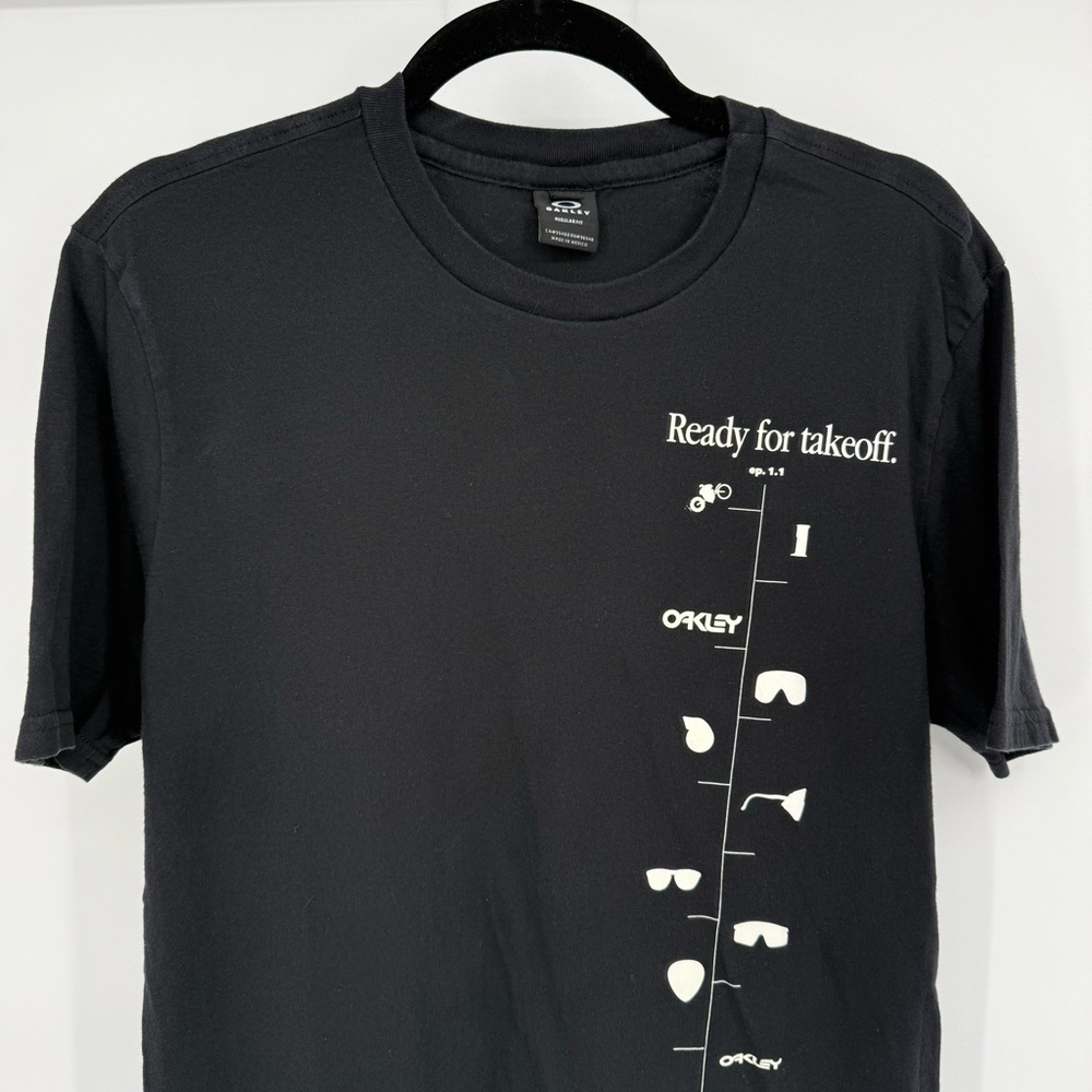 Oakley Ready For Takeoff Graphic T‎ Shirt Regular Fit Streetwear Logo Tee Medium - Picture 2 of 9